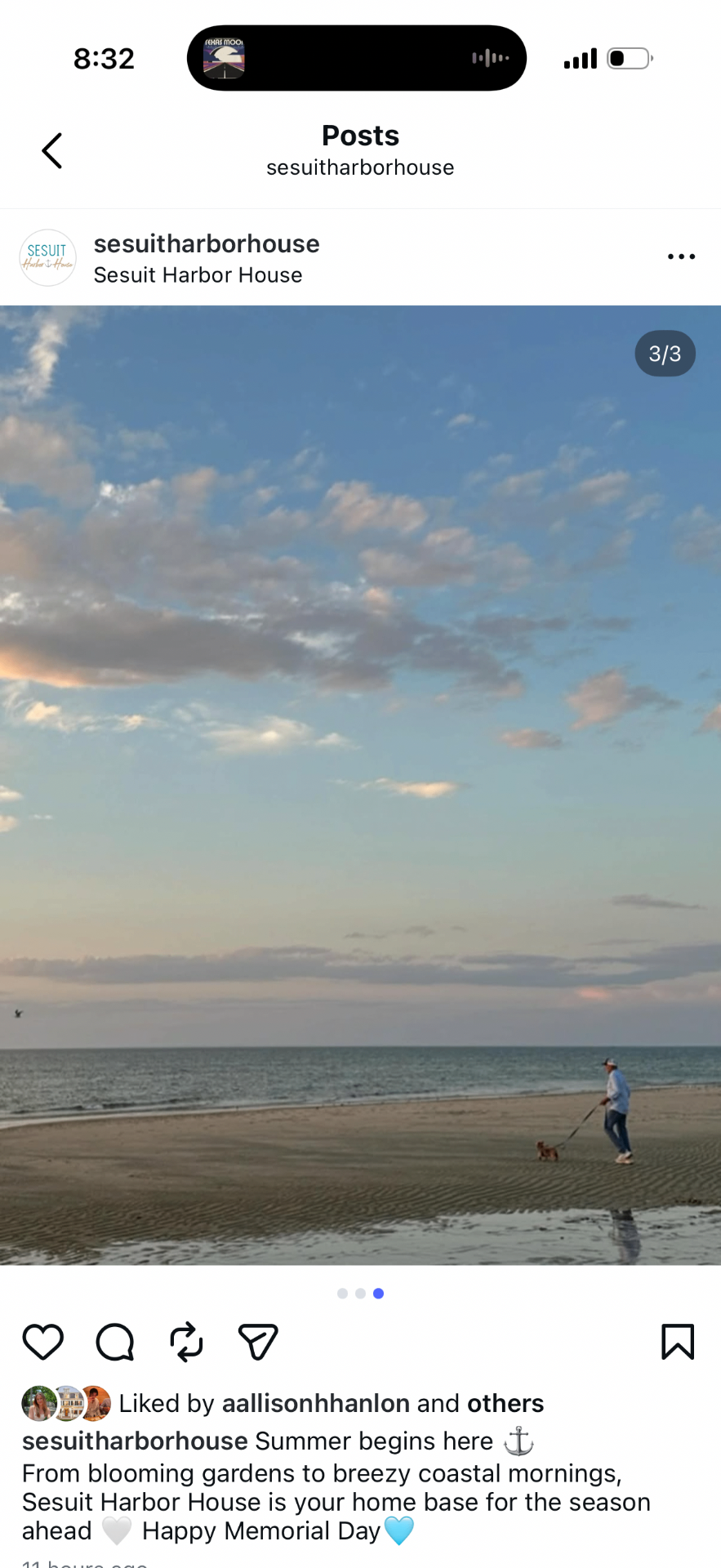 Evening beach walk near Sesuit Harbor